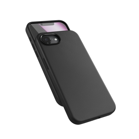 Epico Mag+ kožený kryt iPhone 16e/17e černá
