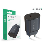 Chytrá nabíječka A-MAX Power Delivery 20W USB-C, černá