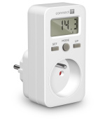 CONNECT IT Digitální měřič PowerMeter, Měřič spotřeby el. energie, bílá