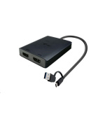 i-tec USB-A/USB-C Dual 4K HDMI Video Adapter