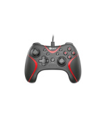 Gamepad C-TECH Theon pro PC/PS3, 2 programovatelná makro tlačítka, 2x analog, X-input, vibrační, 1,8