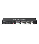 MERCUSYS switch MS126CP (24x100Mb/s,24xPoE+,2xGbE/SFPcombo,295W)