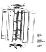 EUROCASE dveře pro rozvaděč GB 6822, přední+zadní