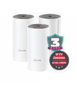 TP-Link AC1200 Whole-home Mesh WiFi System Deco E4(3-pack), 2x10/100 RJ45