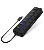 CONNECT IT USB Hub Mighty Switch 2, 4xUSB 3.0, 3xUSB 2.0, externí, černá