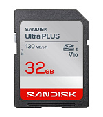 Sandisk Ultra PLUS SDHC karta 32GB UHS-I,V10, U1, C10, (130MB/s)