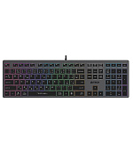 A4tech Klávesnice FX60, Podsvícená barevná, USB, CZ, šedá