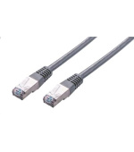 Kabel C-TECH patchcord Cat5e, FTP, šedý, 5m