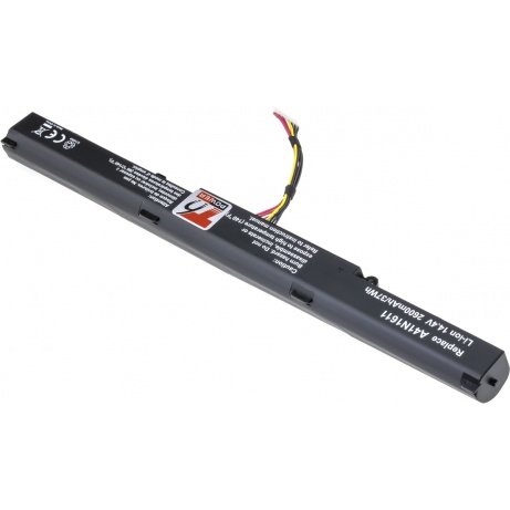 Baterie T6 Power pro Asus GL752, N552, N752, FX553, G553, GL553, 2600mAh, 37Wh, 4cell, Li-ion