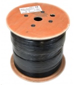 UTP kabel LEXI-Net, Cat6, drát, dvojitý PVC+PE, černý, 500m, cívka