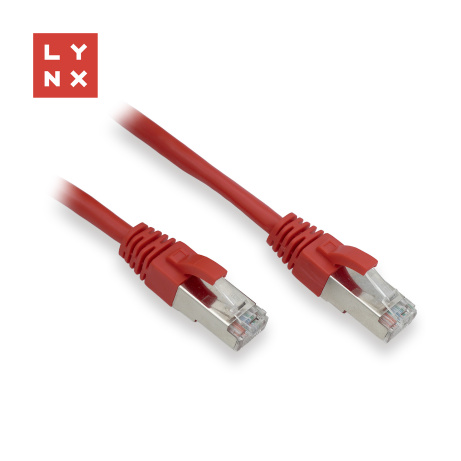 LYNX FTP patch kabel Cat5e PVC, CCA, 7m, červený
