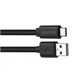 Datový a nabíjecí kabel USB - USB Type-C, 100cm, černá