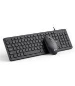 Klávesnice C-TECH KBM-105, drátový combo set s myší, USB, CZ/SK