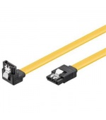 PremiumCord 0,2m SATA 3.0 datový kabel, 6GBs, kov.západka, 90°