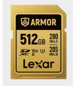 Lexar SDXC ARMOR Gold UHS-II U3, Stainless Steel, IP68 R280/W210 (V60) 512GB