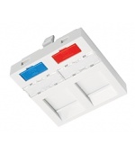 Modul French style Solarix 45x45mm pro 2 keystony přímý bílý