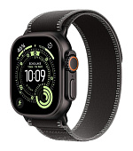Apple Watch Ultra 3 GPS + Cellular 49mm Black Titanium Case with Black/Charcoal Trail Loop - M/L