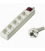Prodlužovací přívod 230V, 10m,5 zásuvek + vypínač