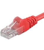Patch kabel UTP RJ45-RJ45 level CAT6, 0.25m, červená