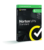 NORTON VPN Standard 1 uživatel pro 5 zařízení na 1 rok ESD