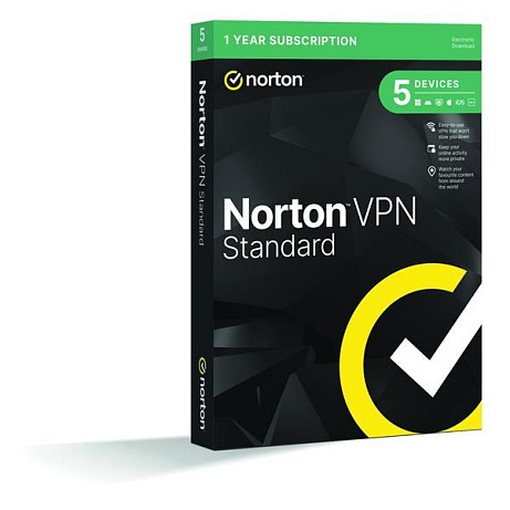 NORTON VPN Standard 1 uživatel pro 5 zařízení na 1 rok ESD