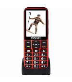 BAZAR - EVOLVEO EasyPhone LT, mobilní telefon pro seniory s nabíjecím stojánkem, červená - Po opravě (Komplet)