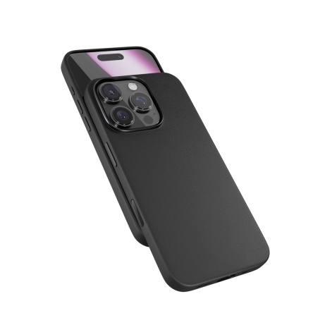 Epico Mag+ kožený kryt iPhone 16 Pro Max - černá