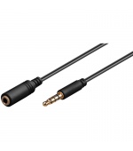 PremiumCord Jack 3.5mm 4 pinový M/F 2m