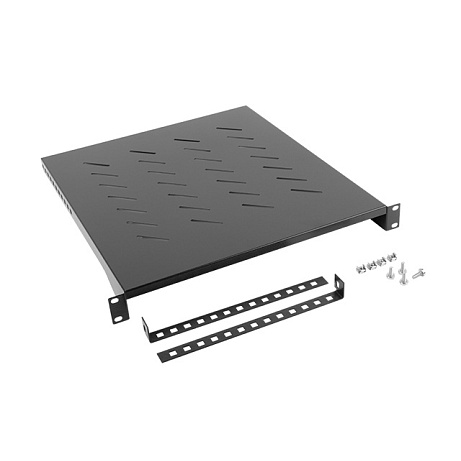 LANBERG 19" PEVNÁ POLICE 1U/483X500MM MAX. NOSNOST DO 25 KG ČERNÁ