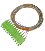 Pigtail SM 9/125, OS2, konektor SC(APC), LS0H, 1m - sada 12 ks