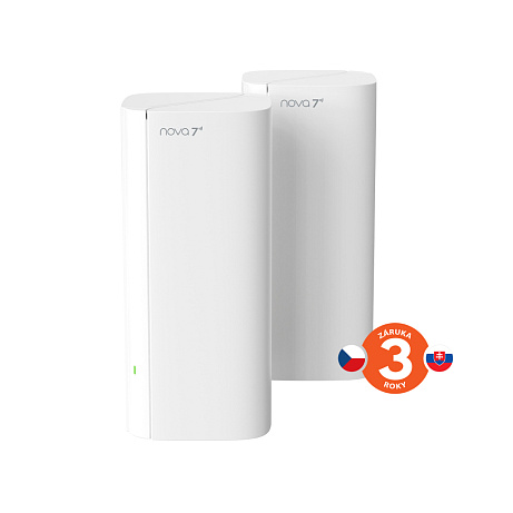 Tenda Nova ME3 Pro (2-pack) WiFi 7 BE3600 Mesh Gigabit system, router, 6x GLAN/GWAN, VPN, CZ app