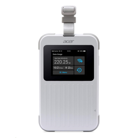 ACER Router Connect Enduro M6E,20GB SIMO,5G,LTE,2.4" touch display,Wifi,NFC,USB-C,2.4GHz,8000mAh,White