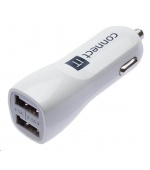 CONNECT IT USB PREMIUM nabíječka univerzální do auta (2x USB 3,1A a 1A), bílá