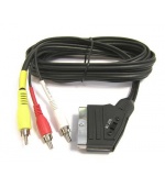 PremiumCord SCART - 3xCINCH 1.5m in/out přepínač