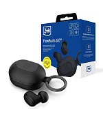 3mk bezdrátová stereo sluchátka FlowBuds 6.0 black, nabíjecí pouzdro, černá