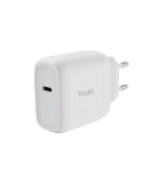 TRUST nabíječka 45W Maxo, USB-C, Nabíječka do zdi, 2m USB-C kabel, bílá