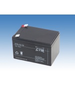 Baterie - CTM CTL 12-12L (12V/12Ah - Faston 250), životnost 10-12let