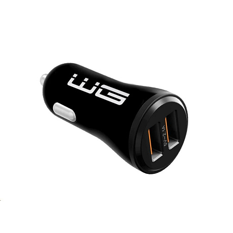 WG - Autonabíječka 2x USB-A, 5 V, 2.1 A, černá