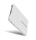 AXAGON RSS-M2SD, SATA - M.2 SATA SSD, interní 2.5" ALU box, stříbrný