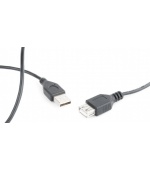 Gembird USB 2.0 extension cable, 0.75 m, black