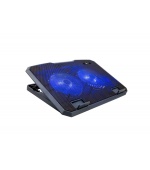C-TECH chladící podložka pod NTB CLP-140, 15,6", 2x 140mm, 2x USB, modré podsvícení