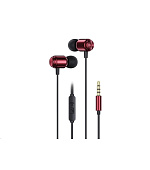 WG - Sluchátka HF stereo 3.5 mm Jack, červená