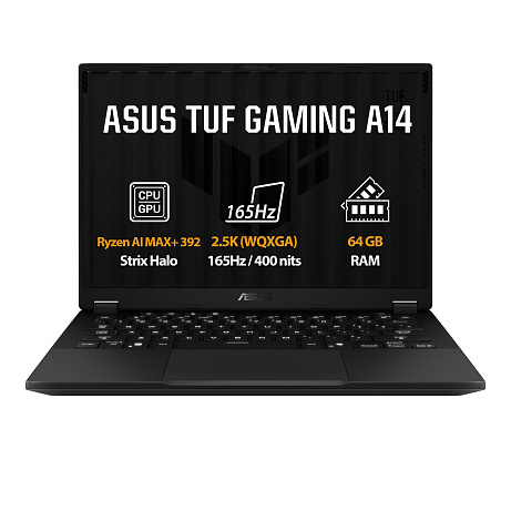 ASUS TUF Gaming A14/FA401EA-RG062WZ/AIMAXPLUS-392/14"/2560x1600/64GB/1TB/AMD int/W11H/Gray/2R