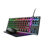 TRUST Sada klávesnice + myš + mousepad GXT 794 3v1 Gaming Bundle, černá