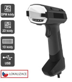 Virtuos CCD 2D DPM průmyslová čtečka HT-880DPM, USB, tmavě šedá