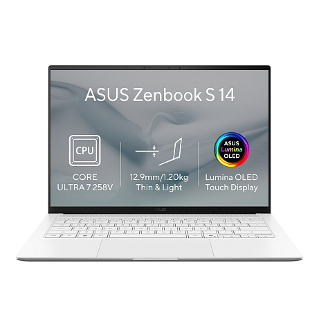 ASUS Zenbook S14 OLED/UX5406SA-OLED720XZ/U7-258V/14"/2880x1800/T/32GB/512GB/Intel int/W11P/White/2R