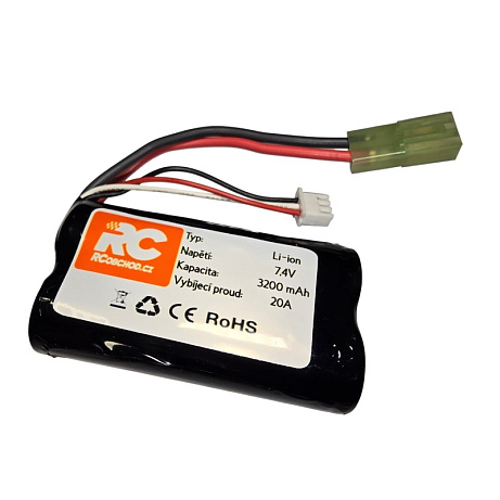 Akumulátor Li-Po 7,4V 3200 mAh pro RC člun FT-09 a RAPID - malá tamiya