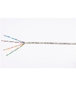 UTP kabel LYNX, Cat5E, drát, PVC, Dca, šedý, 100m