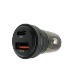 Solight nabíjecí adaptér do auta 30W USB-C + A, černá