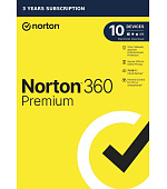 NORTON 360 PREMIUM 75GB +VPN 1 uživatel pro 10 zařízení na 3 roky ESD 1+1 (50%)